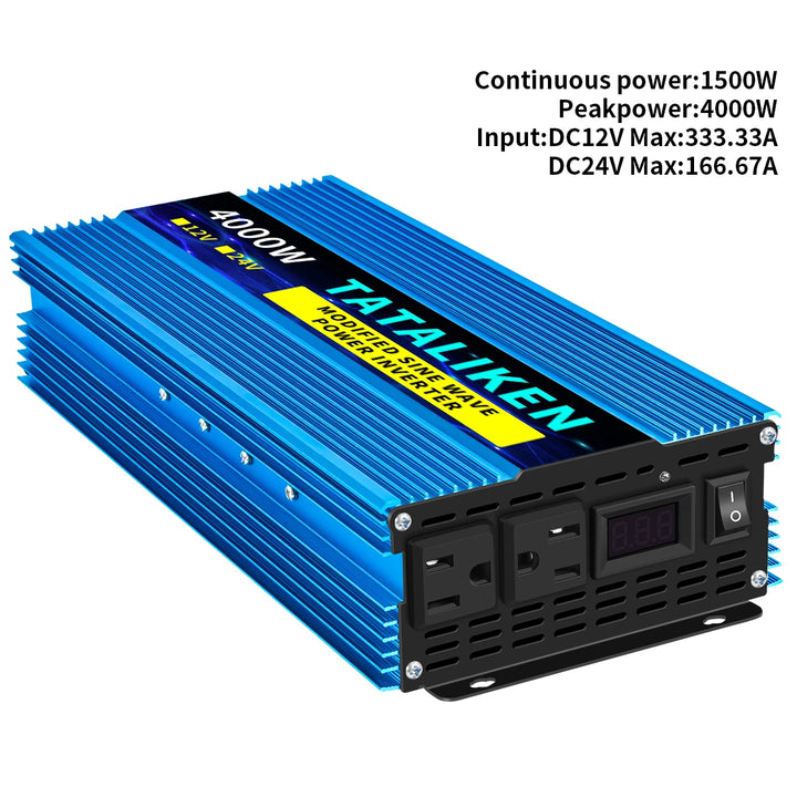 Modified Sine Wave Inverter Converter 2200W 3000W 4000W AC 12V 110V 60HZ With LED Voltage Display