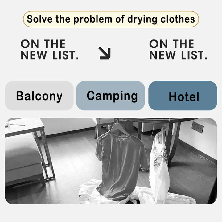 Retractable Drying Rack Suction Cup No Punching Aluminum Alloy Wall Mounted Portable Folding Laundry Hangers for Travel Home