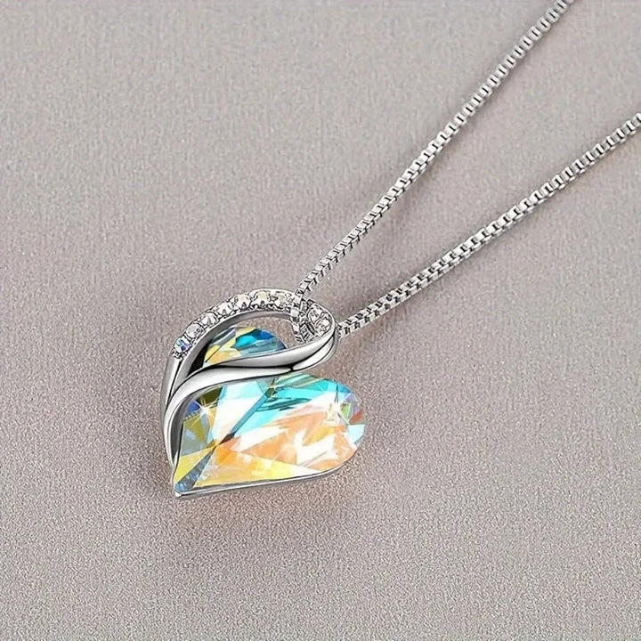1pc Heart Shaped Pendant Necklaces, Infinity Heart Pendant Necklaces, Birthday Holiday Gift