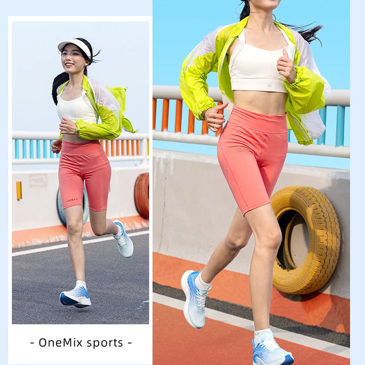ONEMIX Breathable Mesh Running Shoes Cushioning Slip on Sport Shoes Casual Soft Outdoor Male Walking Sneakers Jogging Shoes