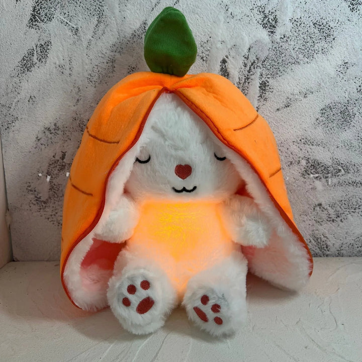 Stock soothing new breath light sound cute leering cat music early education doll stuffed animals