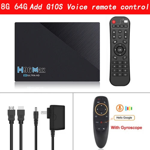 H96 MAX 3566 Android11 Smart TV Box RK3566 Quad-Core 4K 2.4G/5G WiFi BT4.0 1000M LAN 8GB 64GB Set Top Box Media Player