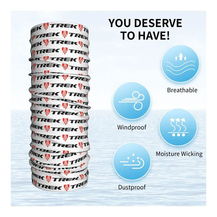 Custom Treks Bike Logo Bandana Neck Gaiter Windproof Face Scarf Cover Women Men Headwear Tube Balaclava