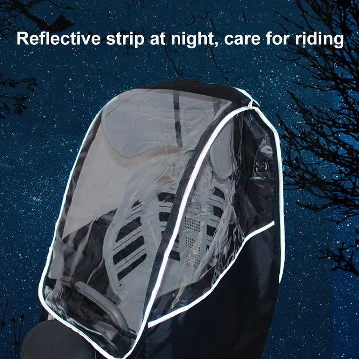 Bike Rear Child Seat Rain Cover Rain And Wind Cover For Bike Child Seat Windproof & Breathable With Transparent Window