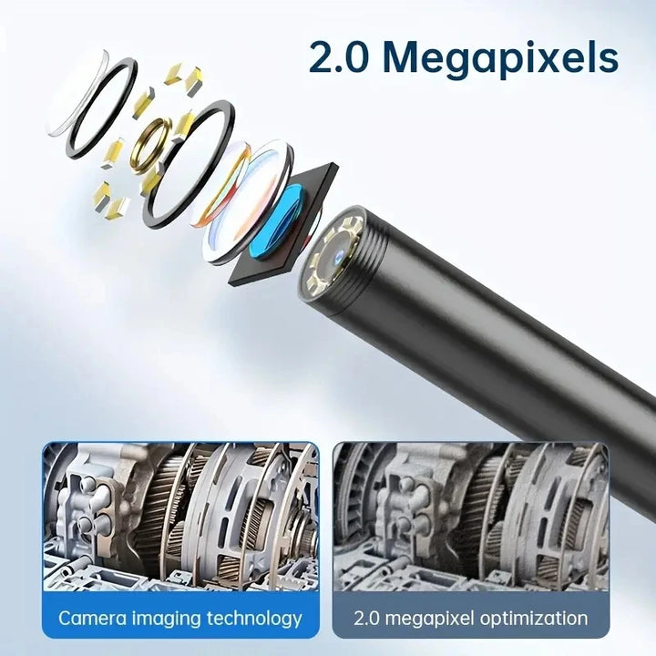 Endoscope Camera  For iPhone  Cars Endoscopic  Waterproof 8 LEDs Borescope Automobile engine Inspection iPhone