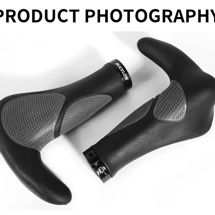 BUCKLOS Bike Handlebar Grips Ergonomics with Extended Bar Non-slip Rubber Bike Grips Durable MTB Cuffs Bicycle Accessories