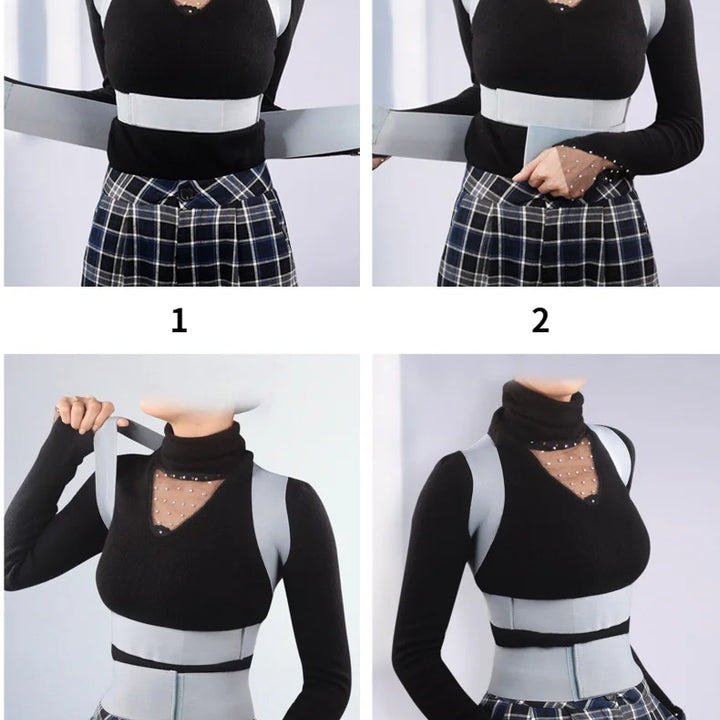 Invisible Chest Posture Corrector Scoliosis Back Brace Spine Belt Shoulder  Therapy Support Poor Posture Correction Belt