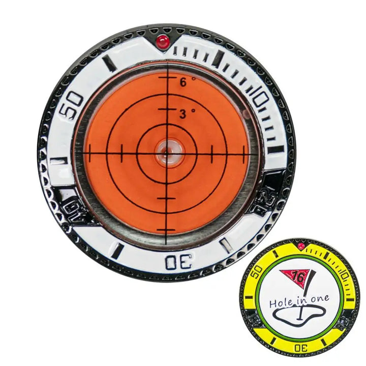 Golf Green Slope Reader Golf Hat Clip Ball Marker With High Precision Poker Chip Style Bubble Level Golf Accessories For Men