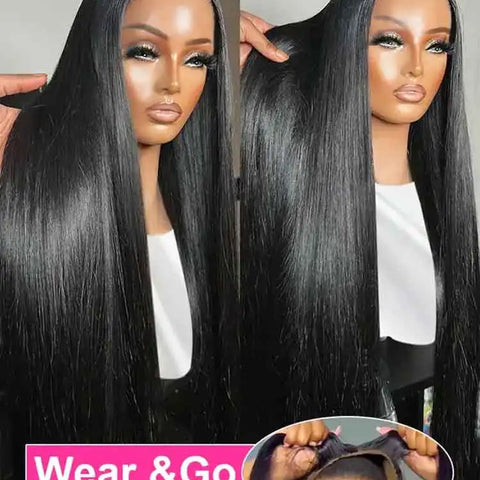 Wear and Go Glueless Wig Straight 5x5 Transparent Lace Frontal Wig 30 34inches Human Hair Bone Straight 6x4 Lace Frontal Wigs