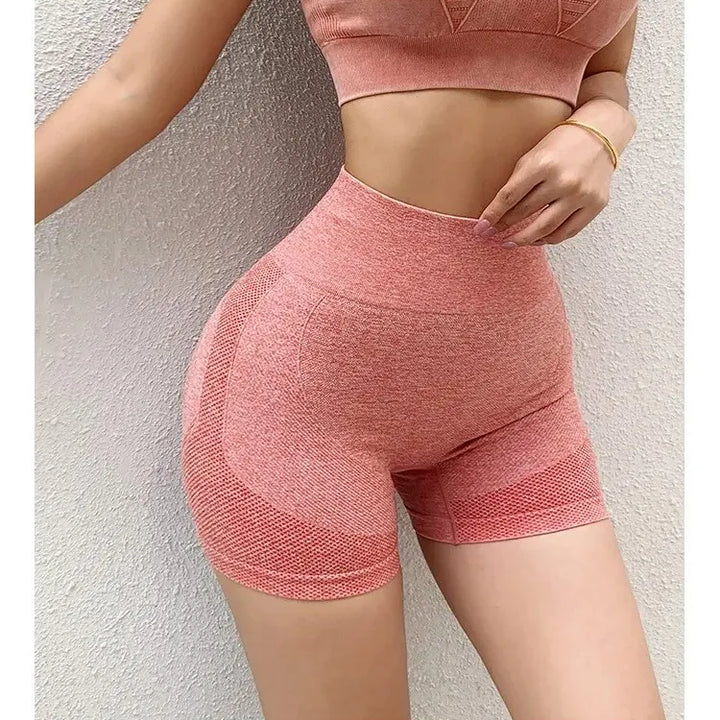 Yoga Shorts Cross-border Honey Buttocks Buttocks Sports High Waist Abdomen Stretch Tight-fitting Anti-glare Quick-drying Fitness
