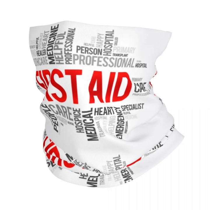 Custom Nursing Pattern Nurse Bandana Neck Gaiter for Ski Cycling Women Men Wrap Scarf Health Care Headband Warmer