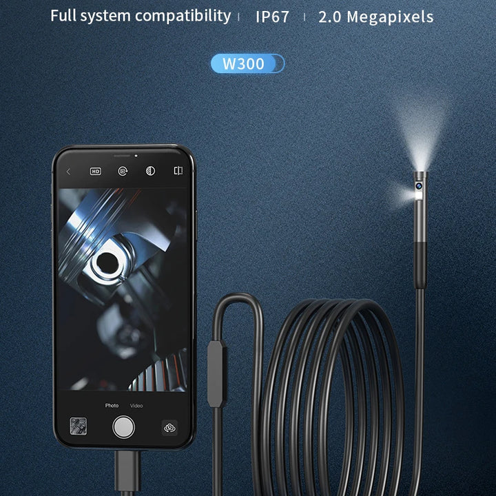 Endoscope Inspection Camera 3 in 1 Micro USB/Type-C Mini Inspection Camera for IOS iPhone Waterproof Pipeline Borescope