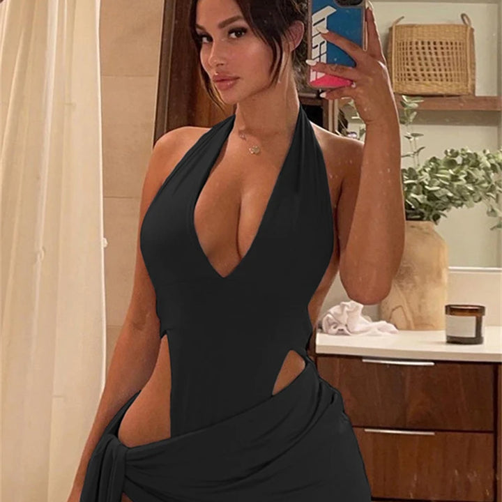 Nibber Sexy Beach Vacation Wear Basic Bikini Bodysuit Skirts 2 Two Piece Sets For Women's Clothing Suits  Swimsuit Female 2024