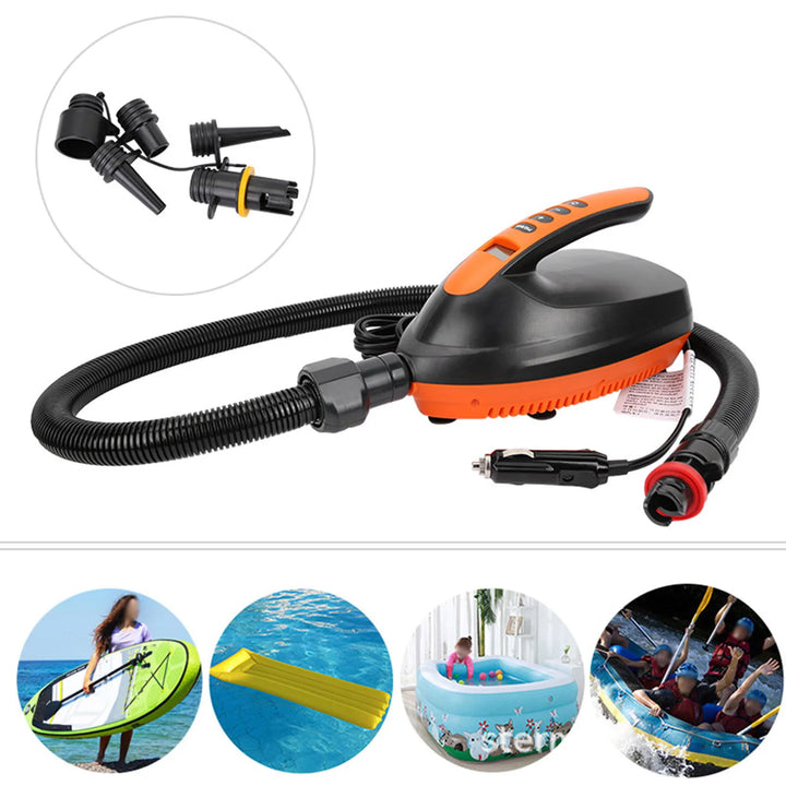 Air Pump Electric Inflatable Air Pump Rechargeable Pump High Pressure Portable 12V Digital Air Pump for SUP & Paddle Board Pump