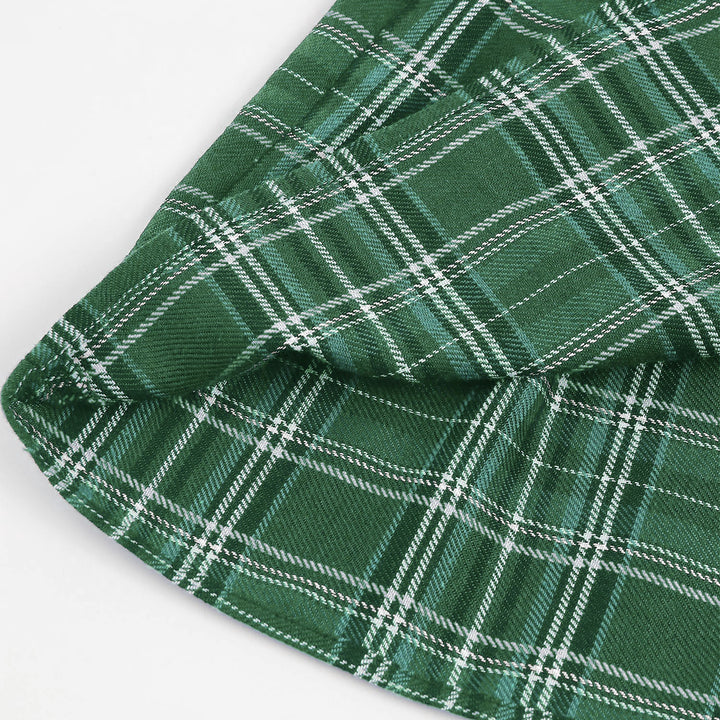 High Waist Plaid Pleated Skirt With Necktie Sexy Club Outfits for Women Summer Party Harajuku E Girl Preppy A-line Mini Skirts