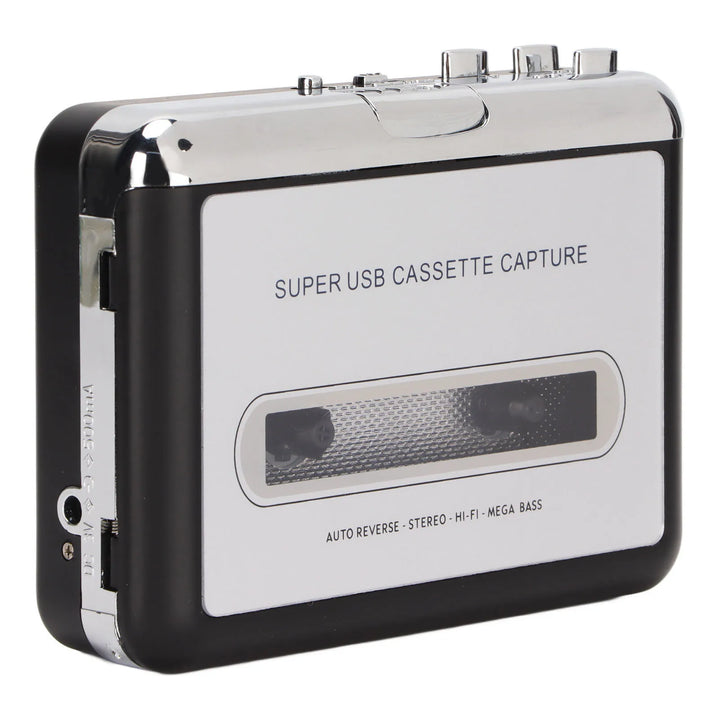 Tape to MP3 Converter Stereo 3.5mm Portable USB Cassette Player with Earphone for Laptop PC Portable Cassette Player