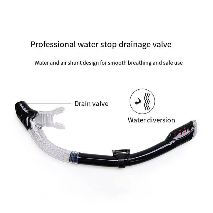 Fully dry diving snorkel equipment Adults Silicone breathing apparatus swimming waterproof snorkel Anti-wave breathing tube
