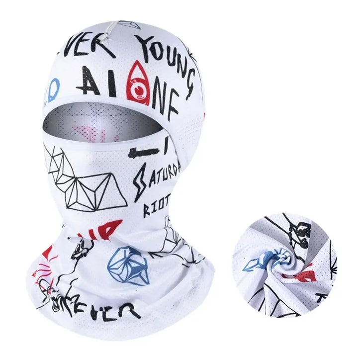 Summer Cool Balaclava Ice Silk Cycling Full Face Cap Sun Anti-UV Protection Sports Face Cover Headwear Bike Motorcycle Men's Hat