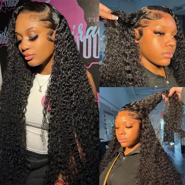 13x6 HD Water Wave Wigs Lace Frontal Human Hair Wig 13x4 Transparent Lace Front Wig 32 40 Inch Brazilian Human Hair Curly Wigs