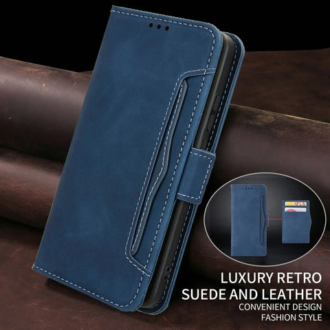 Removable Card Slot Leather Case for Motorola Moto G35 G45 G55 G75 G85 5G Luxury Cover Book Capa Moto G85 G 75 55 45 35 85 Funda