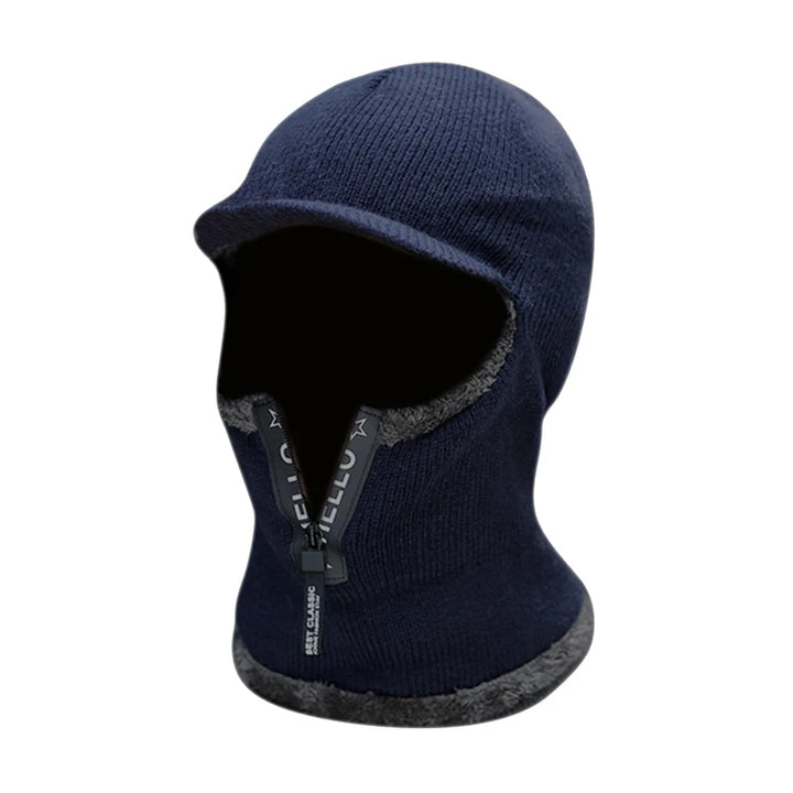 New Men Winter Warm Wool Hat Outdoor Ear Protection Hats Warm Thick Bicycle Knitted Capd Scarf Windproof Visors Cap