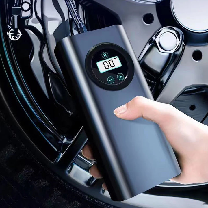 Electric Air Compressor Rechargeable High Precision Car Tyre Inflator LCD Display Portable Air Pump for 12V Motorcycle Bike Ball