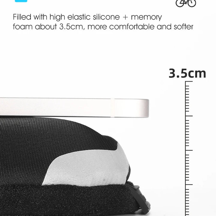WEST BIKING Comfortable Bicycle Saddle Cover Breathable Rebound Silicone Foam Bike Seat Cover With Rain Cover Bike Accessories