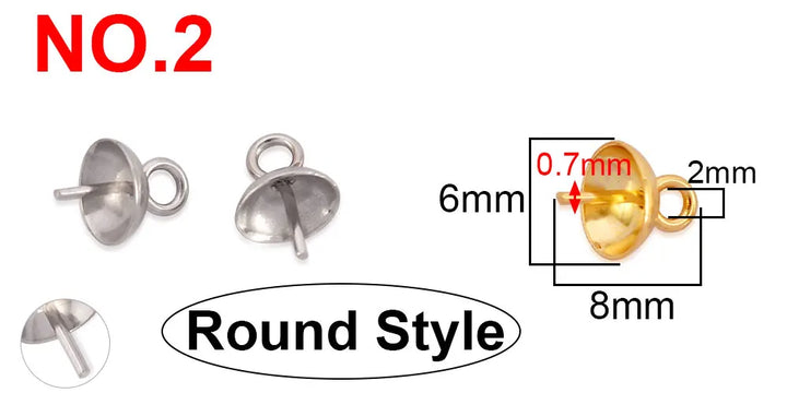 30PCS DIY Stainless Steel Cup Pearl Screw Eye Pins for Jewelry Making Findings End Caps Peg Bails Screw Eyelet Pin Hooks Eyelets