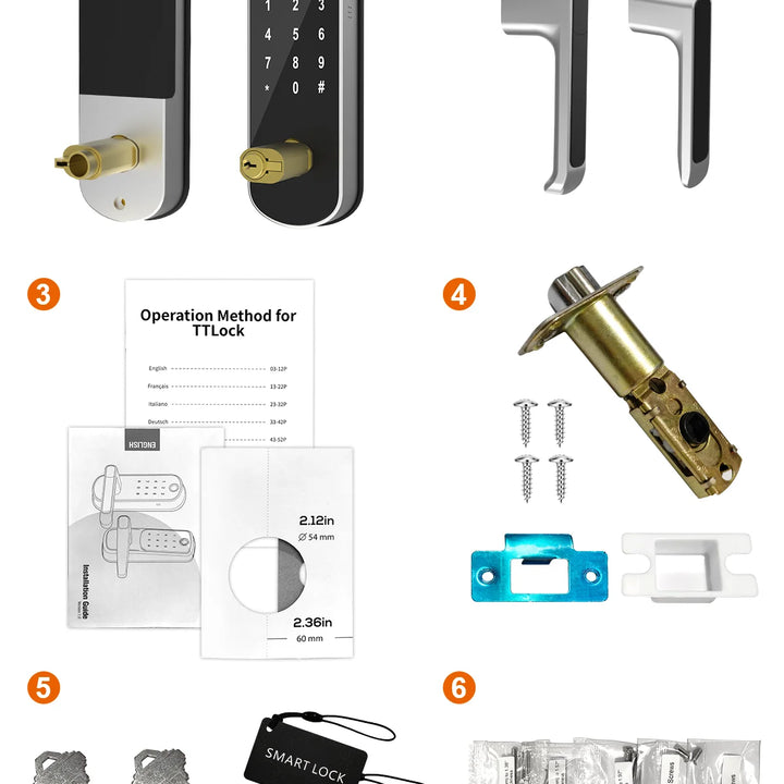 Smart Fingerprint Door Lock App Remote Control Keyless WIFI Digital Touchscreen Lock NFC IP67 Waterproof with 2 IC Cards