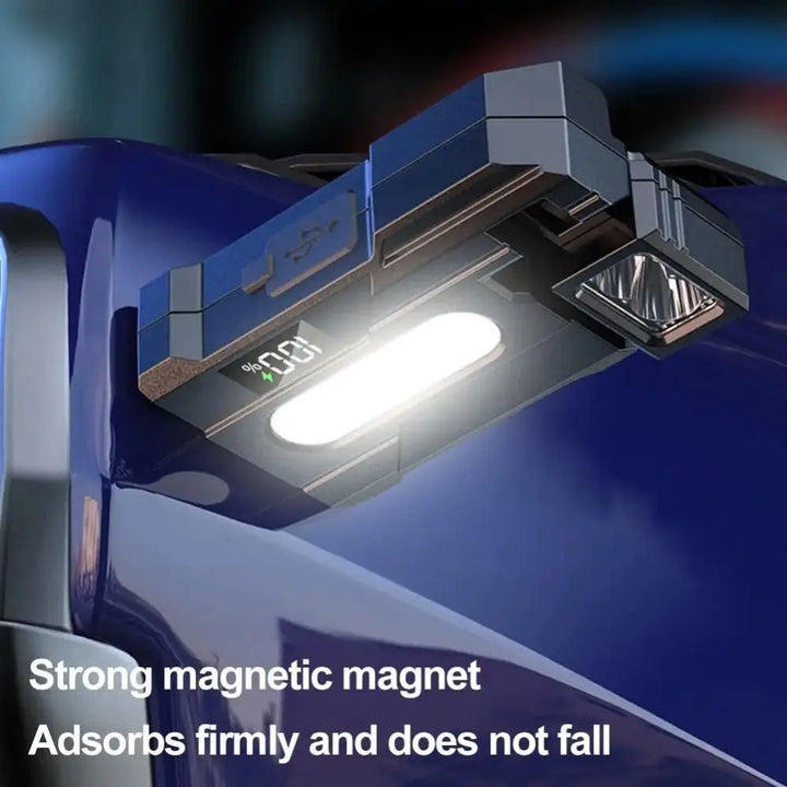 Multi-functional Mini Magnetic Flashlight Adjustable Angle Portable LED Emergency Flashlight USB Water Resistant