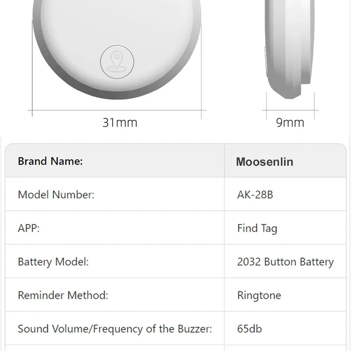 Smart Airtag Bluetooth GPS Tracker Work with Android&iOS System Air Tag Tracker Mini Locator Pet Key Finder