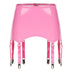 Womens Garters Suspender Belt Skirts Ladies Wet Look Patent Leather Garters with Metal Clips Clubwear Costume Underwear