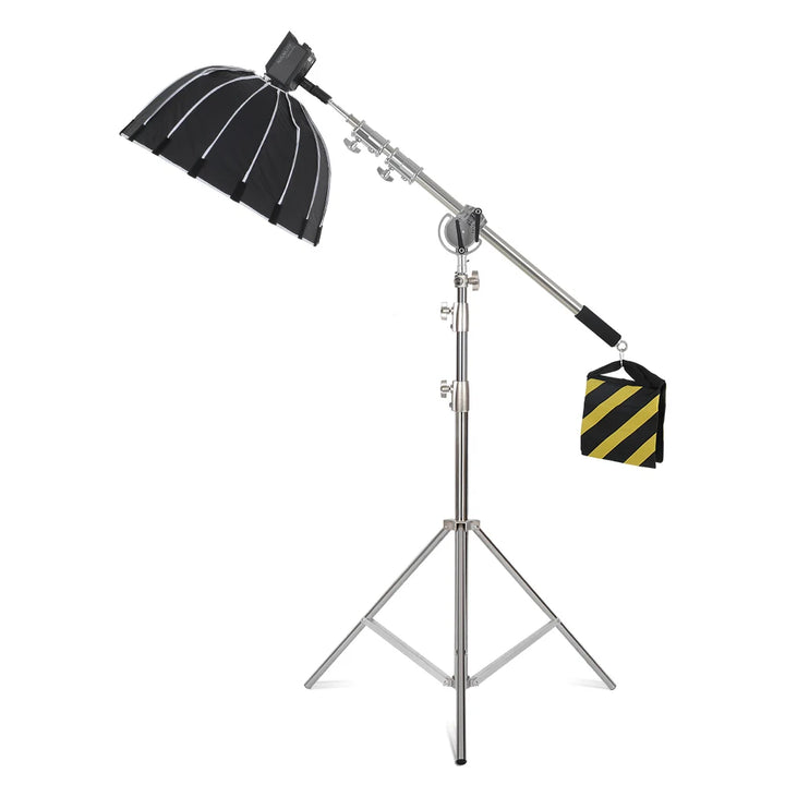 SH Stainless Steel Adjustable Cross Arm 106-249cm Photo Studio Telescopic Boom Arm Top Light For Pro Studio Flash Strobe