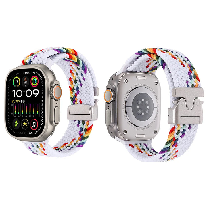 Nylon Canvas Watch Strap for Apple iWatch Series 10 42mm 46mm Ultra 1/2 49mm  S9 8 7 41mm 45mm  S4-6 40mm 44mm Parachute Buckle