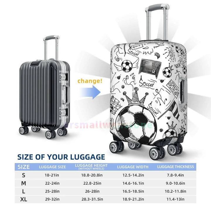 Football Luggage Cover Suitcase Protector Thicken Elasticity Dust Covered Anti-scratch Protective Case 18-32 Inch