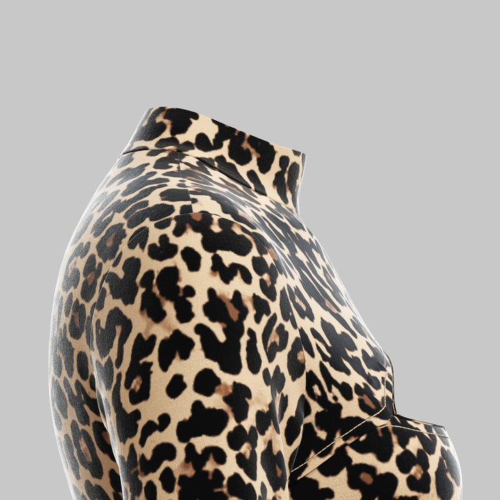 Mia Muse Women's T-Shirts All Season French Sexy Cut-Out Leopard Print Long Sleeve Crew Neck Fashion T-Shirts