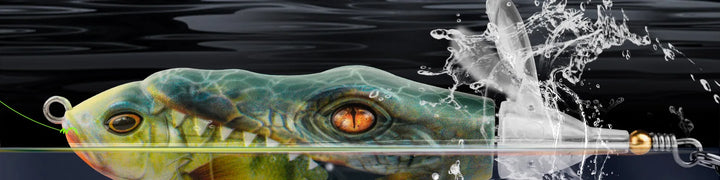 HANDING 3Pcs M1 Topwater Whopper Fishing Lure Floationg Hard Swimbait Durable Steel Ring Fishing Tackle UV Paint Fishing Bait