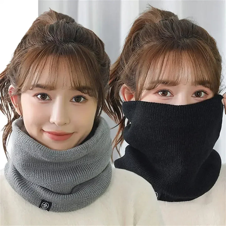 Fashion Soft Knitted Neck Warmer, Women/Men Sports Scarf with Face Cover for Winter Skating Running and Hiking