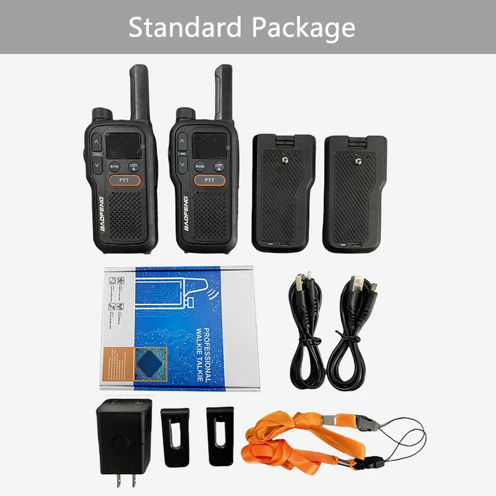 2/4PCS Baofeng BF T18 Mini Walkie Talkie UHF 400-470MHz USB Protable Two Way Radio 2 PTT BF-T18 Long Range Ham Radio For Hunting