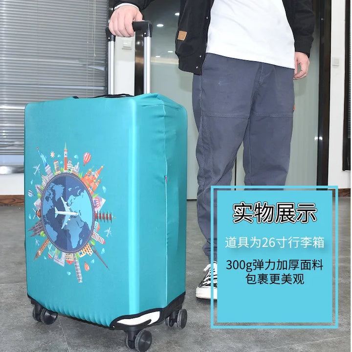 For18-32Inch Luggage Cover Elastic Suitcase Cover Full Body Print Suitcase Protective Case Suitcase Luggage Protector Dust Cover