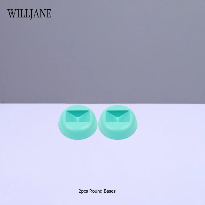 Transparent PE Film Jewelry Storage Box Color 3D Floating Display Frame Coin Dustproof Exhibition Ring Earrings Organizer Case