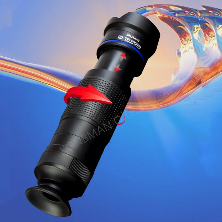 Telephoto Zoom Macro Fisheye 4-in-1 Wide-angle Lens Kit Phone Camera Lens 36X Phone Telephoto IPhone Samsung Xiaomi Huawei