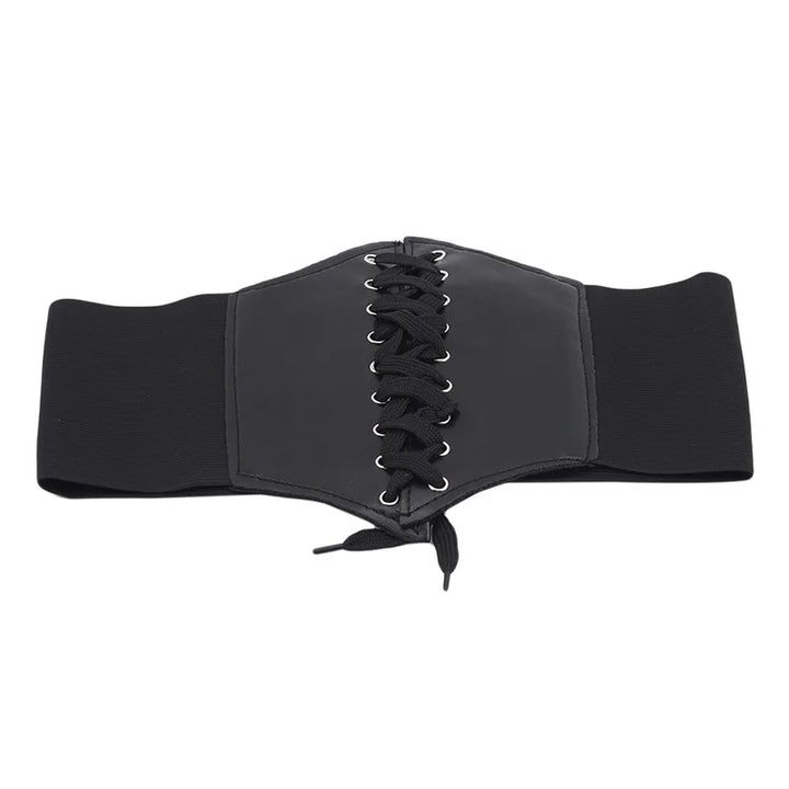 Goth Gothic Clothing Underbust Corset Women Belts Elastic Wide Bright Leather Golden Corsets For Waist Trainer