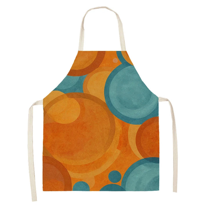 Women's kitchen apron Linen man Children's Big size Child girl Waterproof funny Half Work Coffee nordic boho morandi abstract