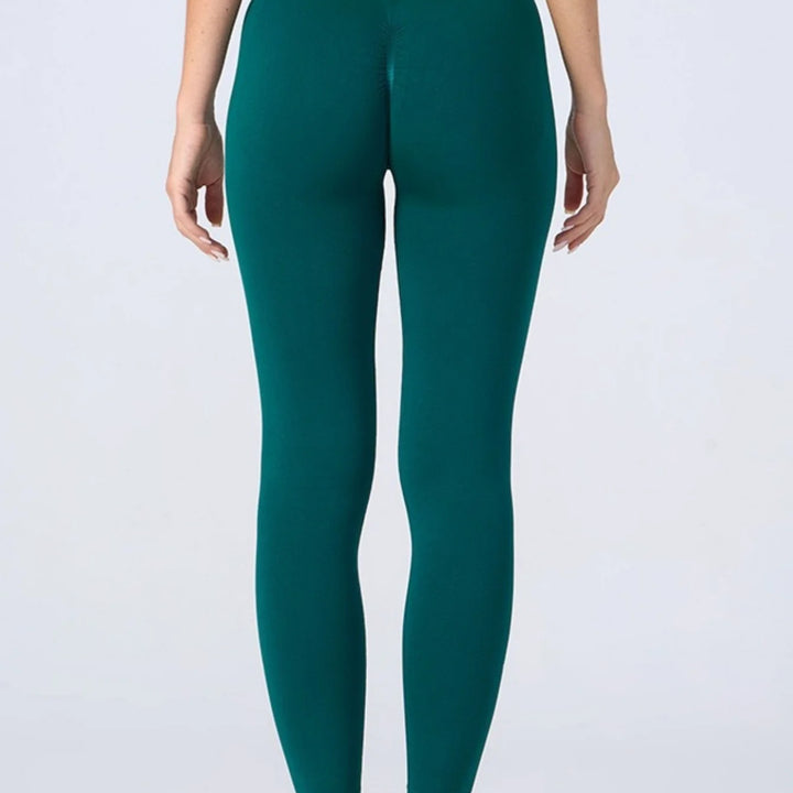 Seamless High Waist Sports Pants, Peach Hip Lift Back, V-Fold, Fitness Pants