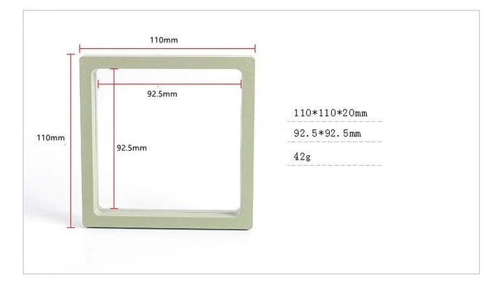Transparent PE Film Jewelry Storage Box Color 3D Floating Display Frame Coin Dustproof Exhibition Ring Earrings Organizer Case