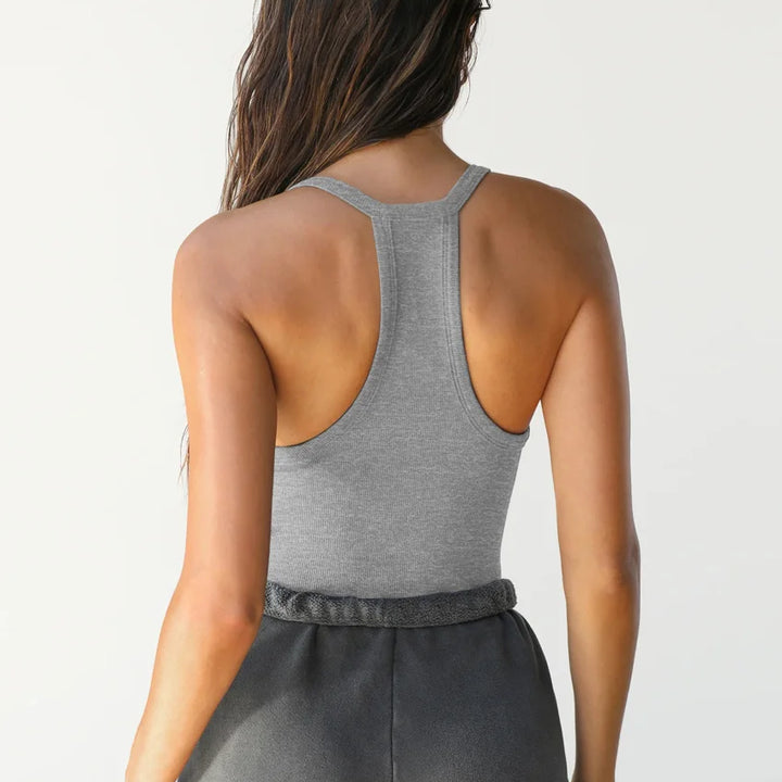 Women Bottoming Shirt Basic Elastic Tank Tops Solid O-neck T-shirt Female Knitted Short Slim Sleeveless Shirt Tank Casual Tops