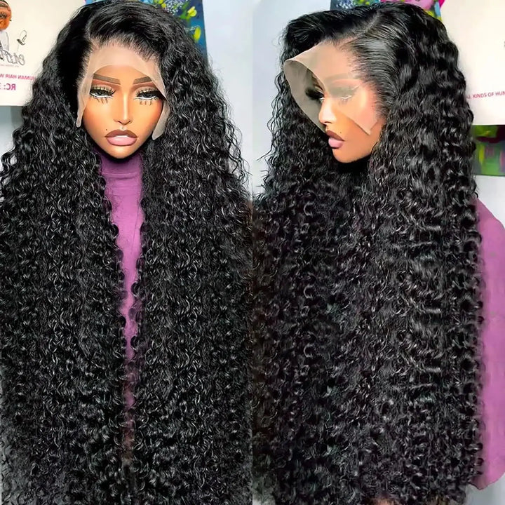 13x6 HD Water Wave Wigs Lace Frontal Human Hair Wig 13x4 Transparent Lace Front Wig 32 40 Inch Brazilian Human Hair Curly Wigs