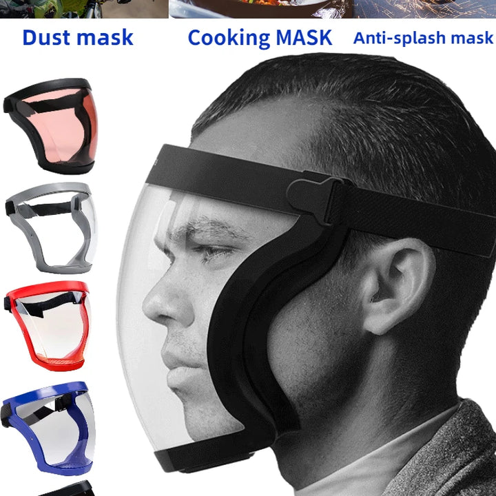 Work Protection Mask Transparent Facial Shield Transparent Facial Protector Face Protective Screen Kitchen Accessories Gadgets