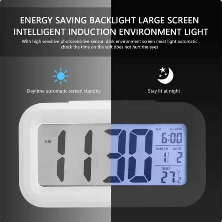 Portable Mini Digital Alarm Clock Snooze Mute Desktop Clock Calendar Backlight Electronic Alarm Clock For Student